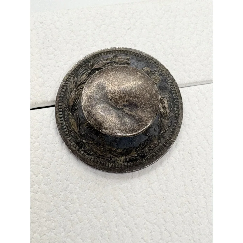Antique Sterling Silver Austro-Hungarian Coin‎ Cufflink Imperial Eagle Crest